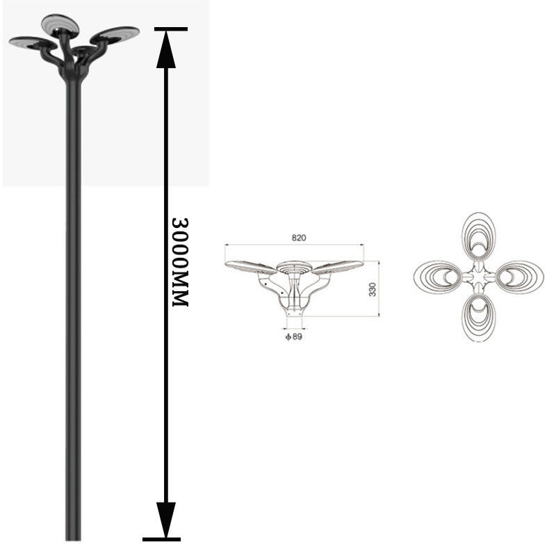 Garden Lights High Pole Lights 2.5-3.5m 40-60W LED Solar Street Lights Product Weight 23kg